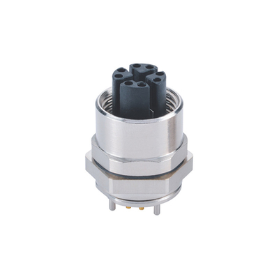 IP67 M12 Panel Mount Connector Miniature Circular Waterproof Sensor Connector