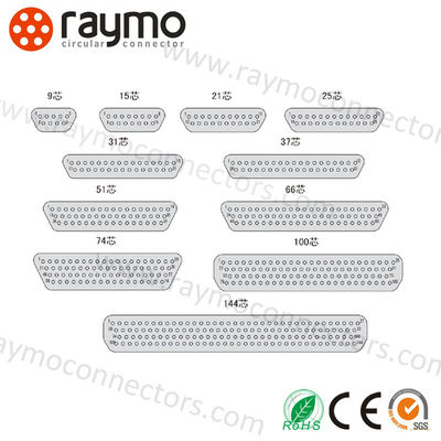 MIL-DTL-83513 Micro-D 51 Contact Pitch 2.54 mm MDM Series MDM-51SS Connector for Speed Data Transfer in Industrial Environments