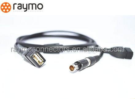 RAYMO 102 Series 9Pin USB Male Push Pull Cable Connector IP68